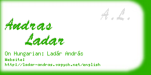andras ladar business card